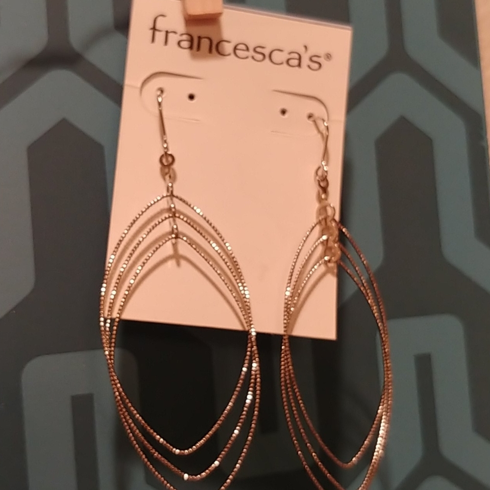Sparkly silver hoops - Picture 2 of 2